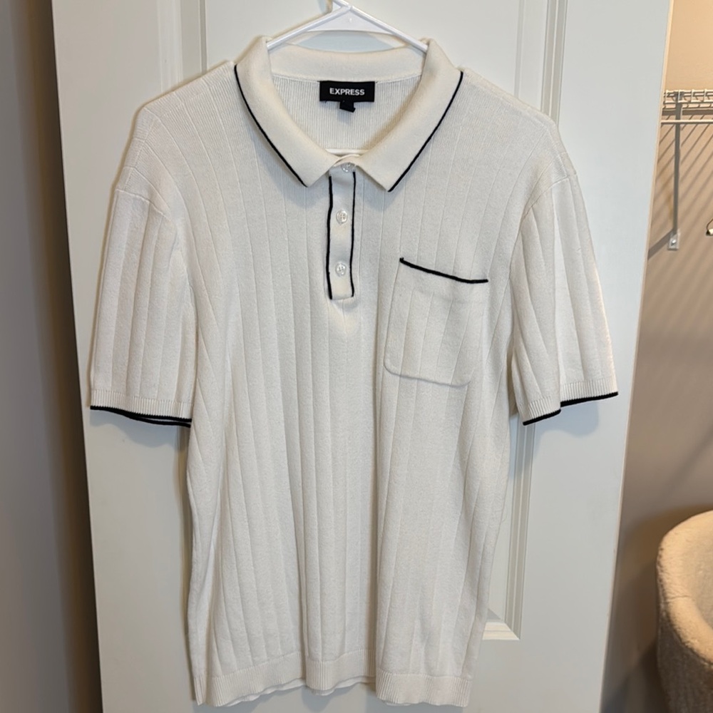 Express White Polo Shirt for Men
